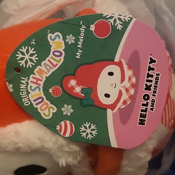 - Squishmallows 8" My Melody Official Kellytoy Christmas Plush - Picture 5 of 6